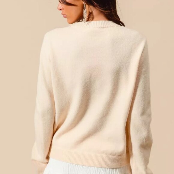 SO ME Sequins Bow Ribbon Embellished Christmas Sweater - Picture 8 of 8